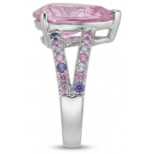 Real Kunzite Accent Solitaire Ring – back view