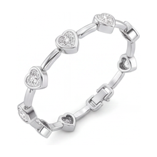 Lab Grown Diamond Bracelet 4 Carat Heart Bar Link Station 14K White Gold 7 Inch