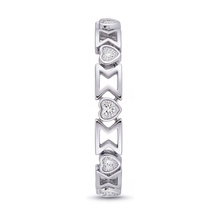 Lab Grown Diamond Bracelet 5 Carat Heart Chevron Link 14K White Gold 7 Inch