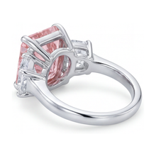 Lab Grown Pink Diamond Ring 5.2 Carat Radiant