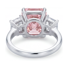 Lab Grown Pink Diamond Ring 5.2 Carat Radiant