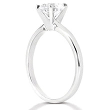 1 Carat Round Natural Earth Mined Diamond Solitaire Engagement Ring White Gold 14K