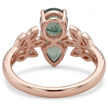 Luxury Moss Agate Colored Stone Ring 3.25 ct – profile view