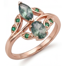 Timeless Moss Agate Gemstone Ring 2.50 ct – angle view