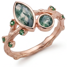 Handcrafted Moss Agate Precious Stone Ring 1.50 ct – main view
