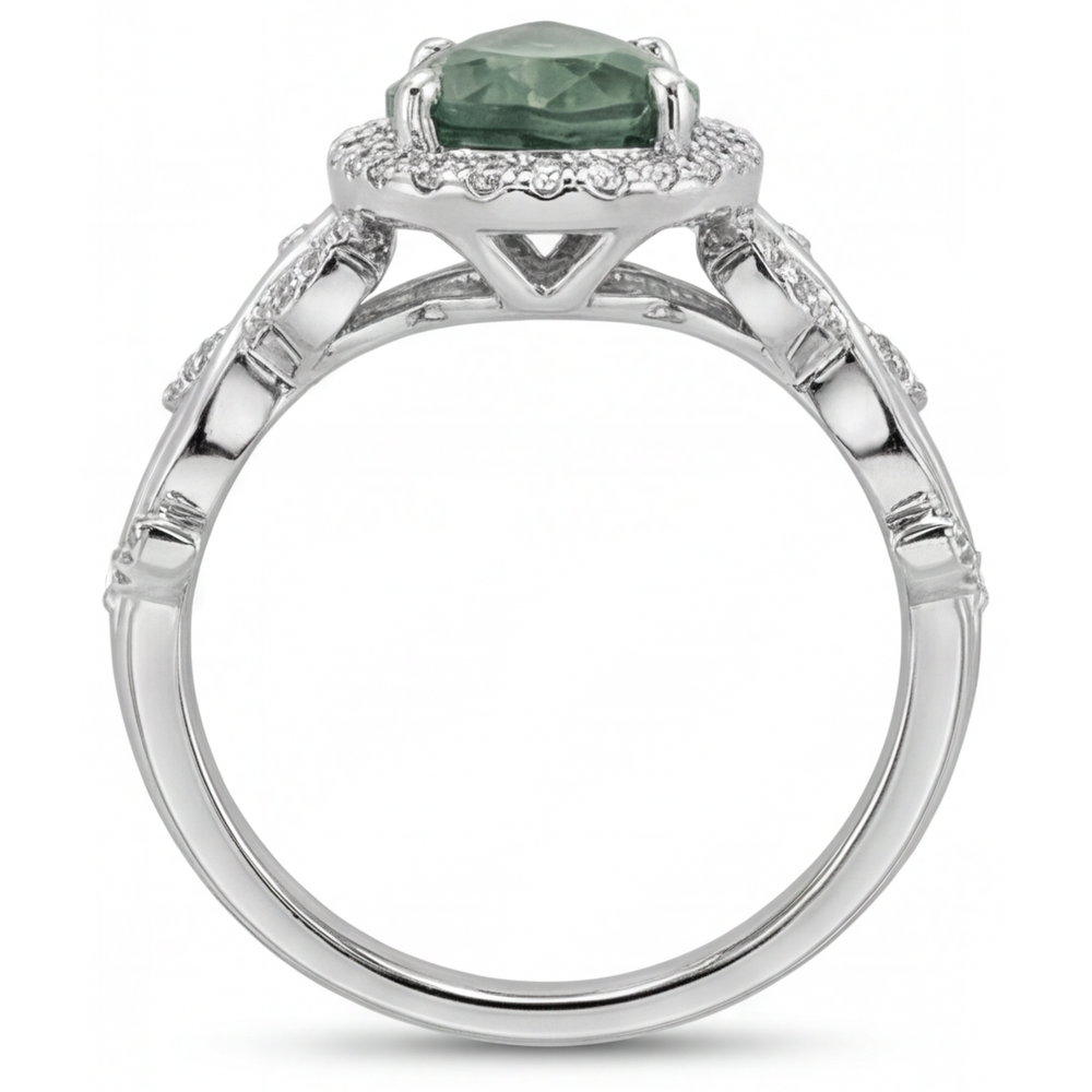 Custom Precious Stone Ring 3 ct – profile view