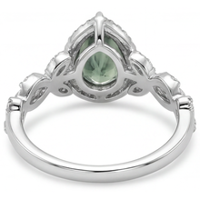 Authentic Moss Agate Precious Stone Ring – top view