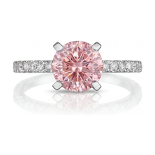 Natural Pink Diamond Ring 1.39 Carat Round