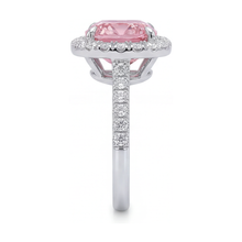 Natural Pink Diamond Ring 1.96 Carat Cushion