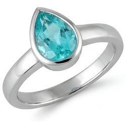 Handcrafted Neon Paraiba Colored Stone Ring 1.25 ct