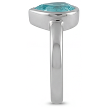 Designer Neon Paraiba Colored Stone Ring 1.25 ct – top view