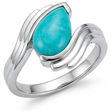 Authentic Neon Paraiba Colored Stone Ring – main view