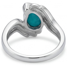 Colored Stone Ring 14 Karat White Gold with Neon Paraiba – back view