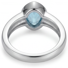 Natural Neon Paraiba Gemstone Ring – back view