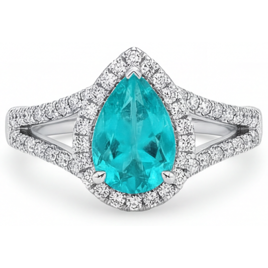 Elegant Halo Engagement Ring 3 ct – main view