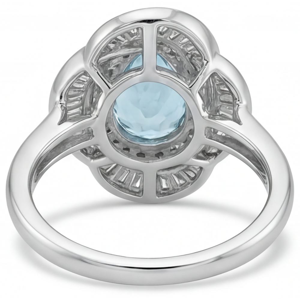 Handcrafted Halo Engagement Ring 7.5 ct – angle view