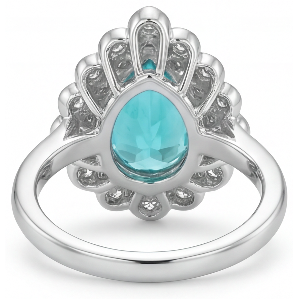 Exquisite Halo Ring 5 ct – angle view