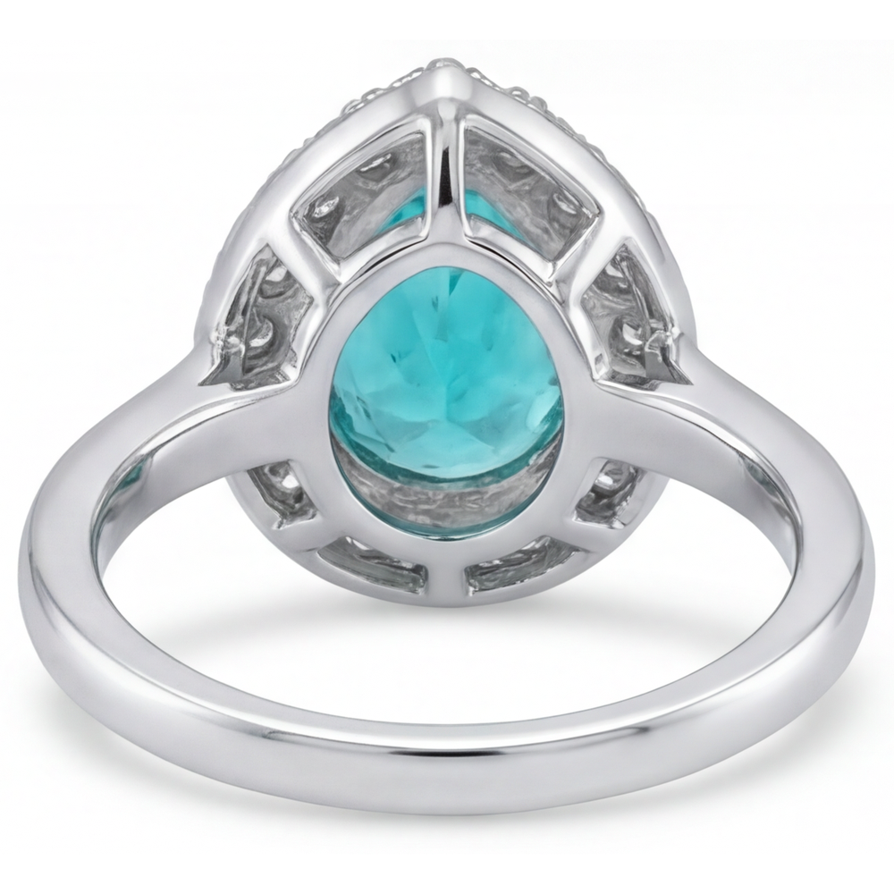 Luxury Halo Ring 5 ct – profile view