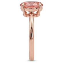 Peach Sapphire Rose Gold Ring 2.2 Carat Natural Oval Padparadscha Solitaire