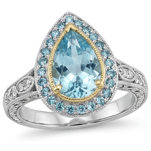 Luxury Paraiba Tourmaline Halo Engagement Ring 2.25 ct – front view