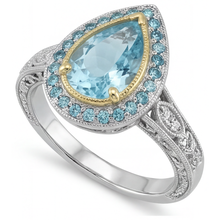 Luxury Paraiba Tourmaline Halo Engagement Ring 2.25 ct – angle view
