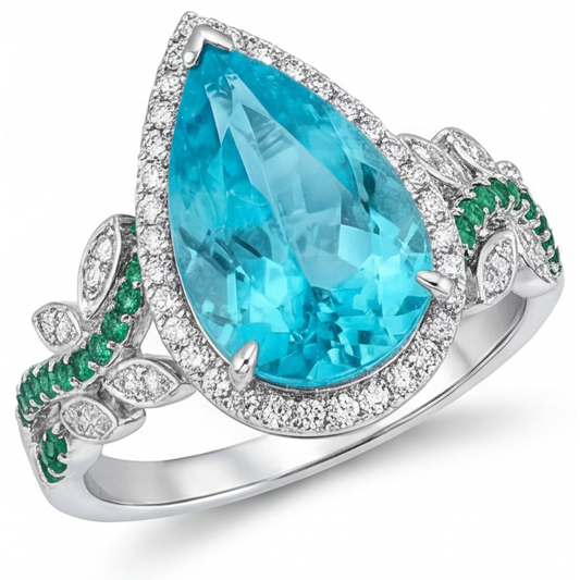 Handmade Halo Engagement Ring 5.75 ct – main view