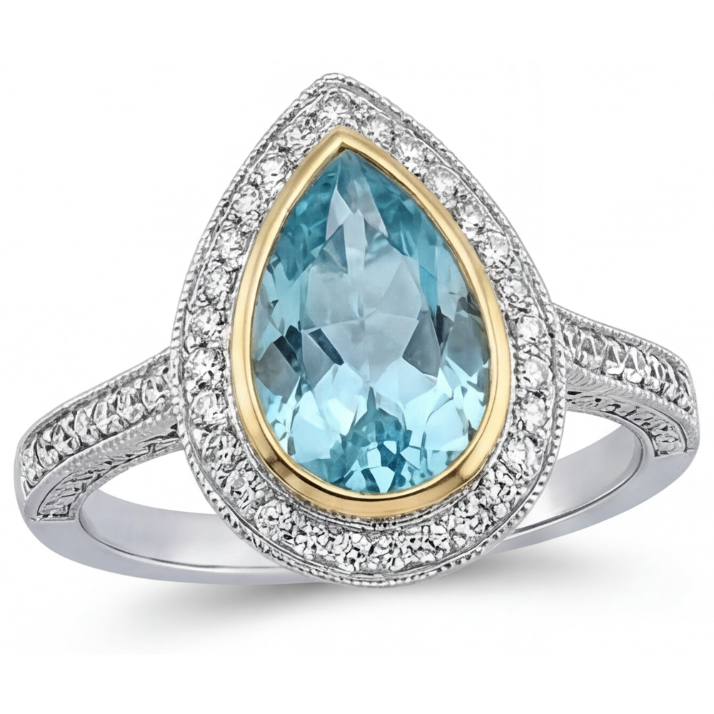 Brilliant Halo Ring 1.75 ct – front view