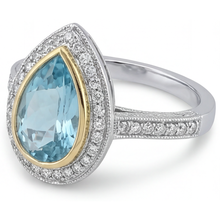 Brilliant Paraiba Tourmaline Halo Ring 1.75 ct – angle view