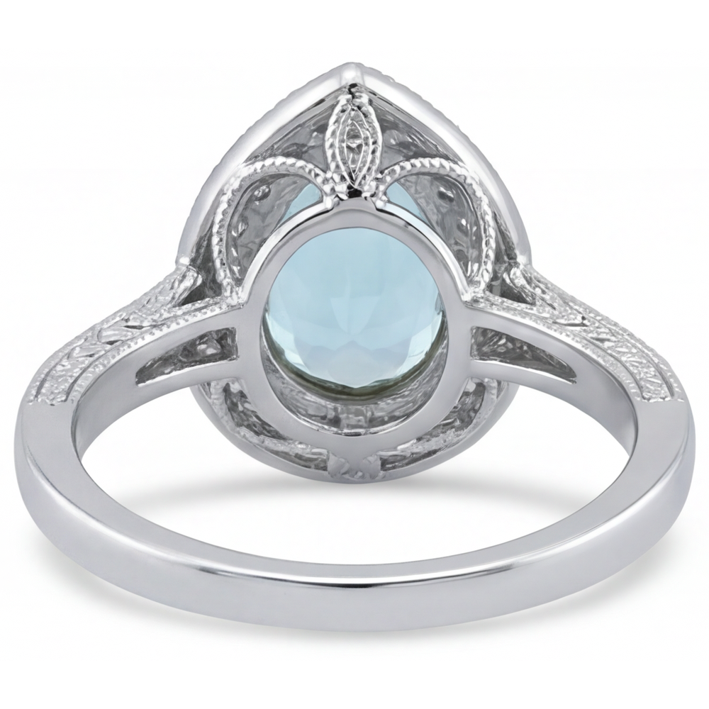 Brilliant Halo Ring 1.75 ct – detail view