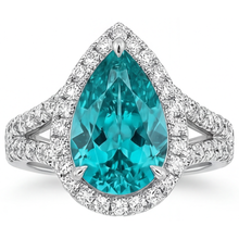Custom Halo Setting Ring 5.50 ct – front view