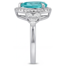Authentic Paraiba Tourmaline Precious Stone Ring – profile view