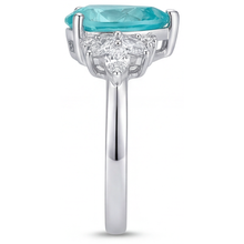 Pear Cut Paraiba Tourmaline ring in 14 Karat White Gold – angle view
