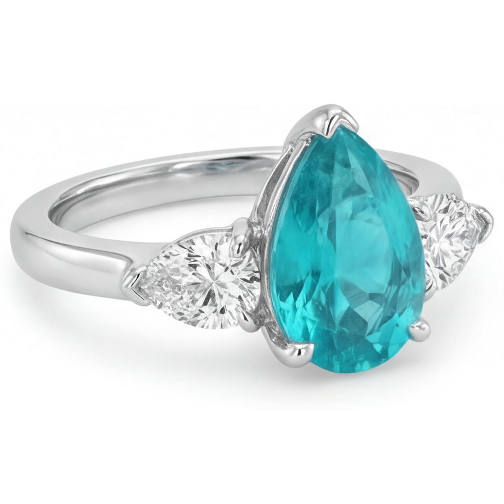 Artisan Three Stone Ring 2 ct – side view