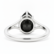 Black Hills Gold Diamond Ring 6 Carat Genuine Pear Solitaire Cathedral 14K White