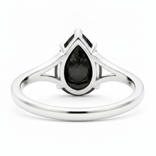 Black Hills Gold Diamond Ring 6 Carat Genuine Pear Solitaire Cathedral 14K White