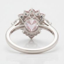 Fancy Pink Diamond Engagement Ring 2 Carats Natural Pear Semi Halo Platinum