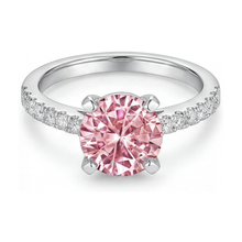 Pink Diamond Anniversary Ring 1.66 Carat Round