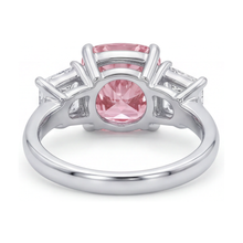 Pink Diamond Anniversary Ring 4.5 Carat Cushion
