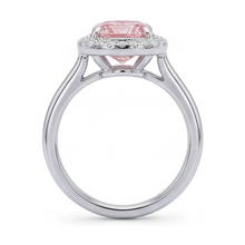 Pink Diamond Engagement Ring 1.21 Carat Cushion