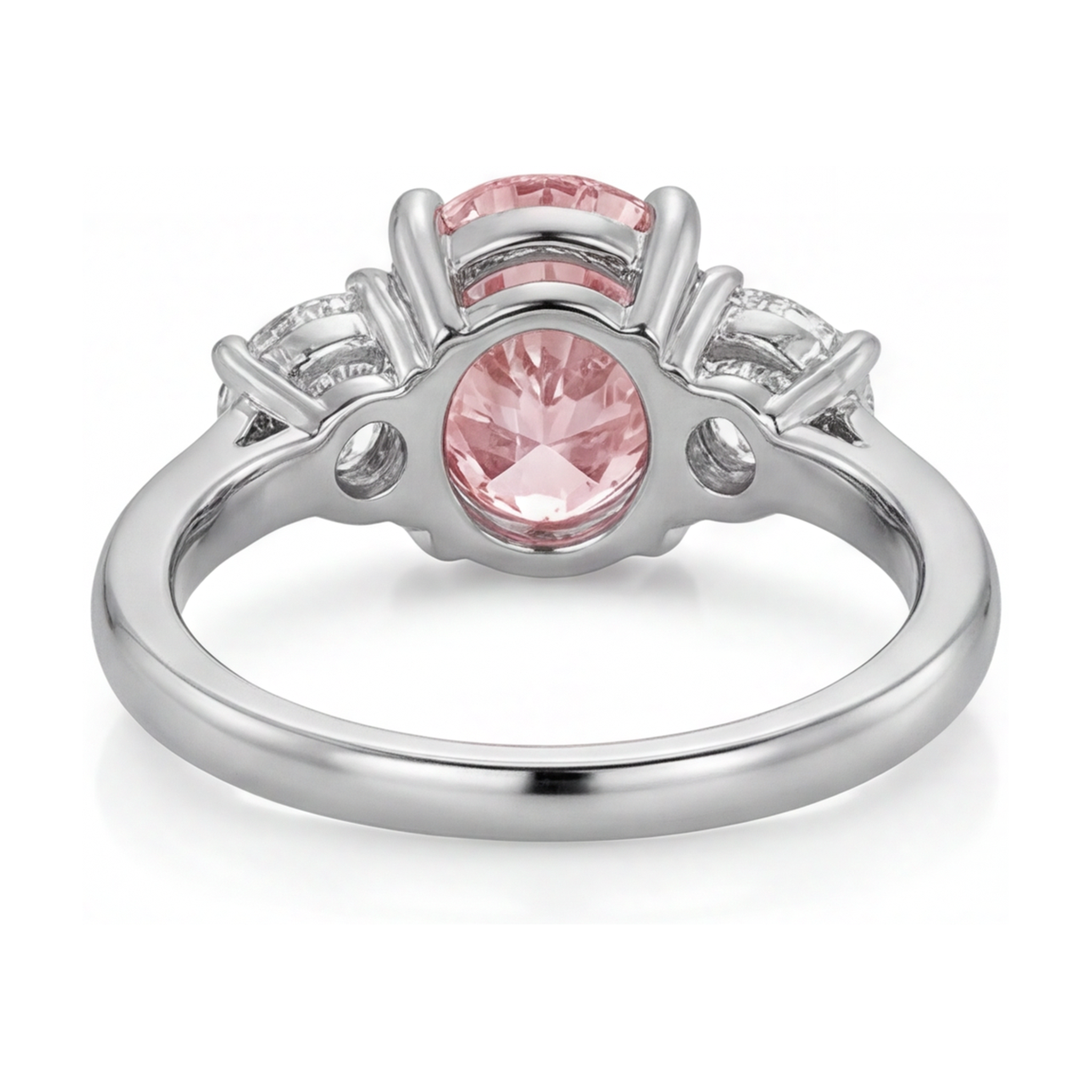 Pink Diamond Engagement Ring 2.7 Carat Oval