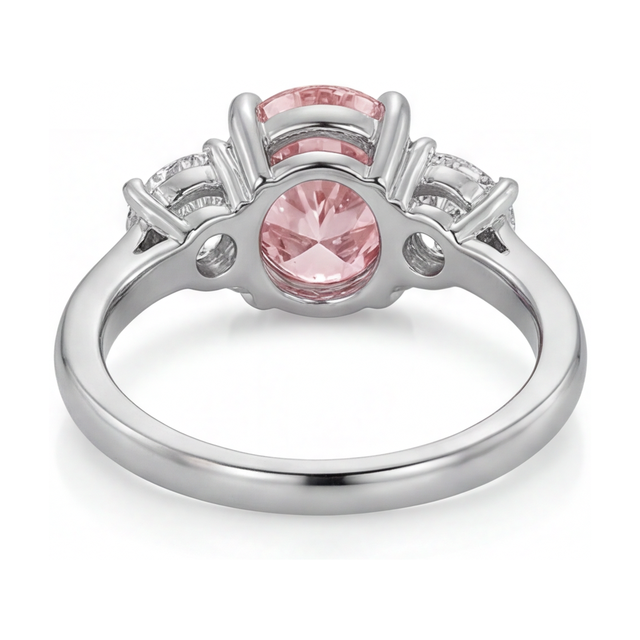 Pink Diamond Engagement Ring 2.7 Carat Oval