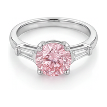 Pink Diamond Engagement Ring 3.1 Carat Round