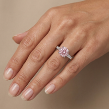Pink Diamond Engagement Ring 3.1 Carat Round
