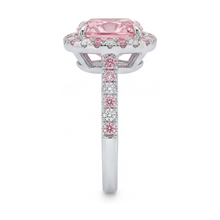 Pink Diamond Engagement Ring 3.2 Carat Cushion