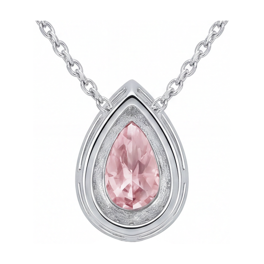 Pink Diamond Necklace 1.9 Carat Pear
