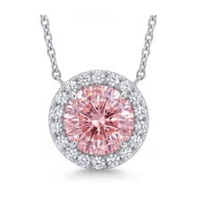 Pink Diamond Necklace 2.4 Carat Round