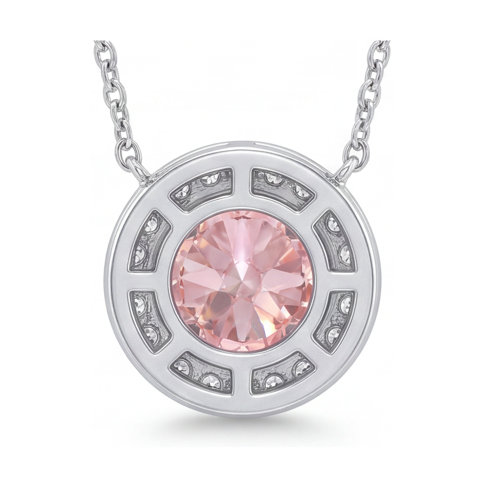 Pink Diamond Necklace 2.4 Carat Round