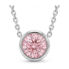 Pink Diamond Necklace 2.5 Carat Round