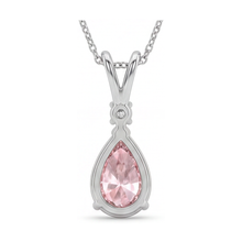 Pink Diamond Necklace 3.15 Carat Pear