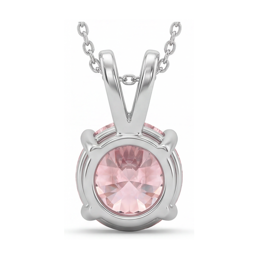 Pink Diamond Necklace 3.5 Carat Round